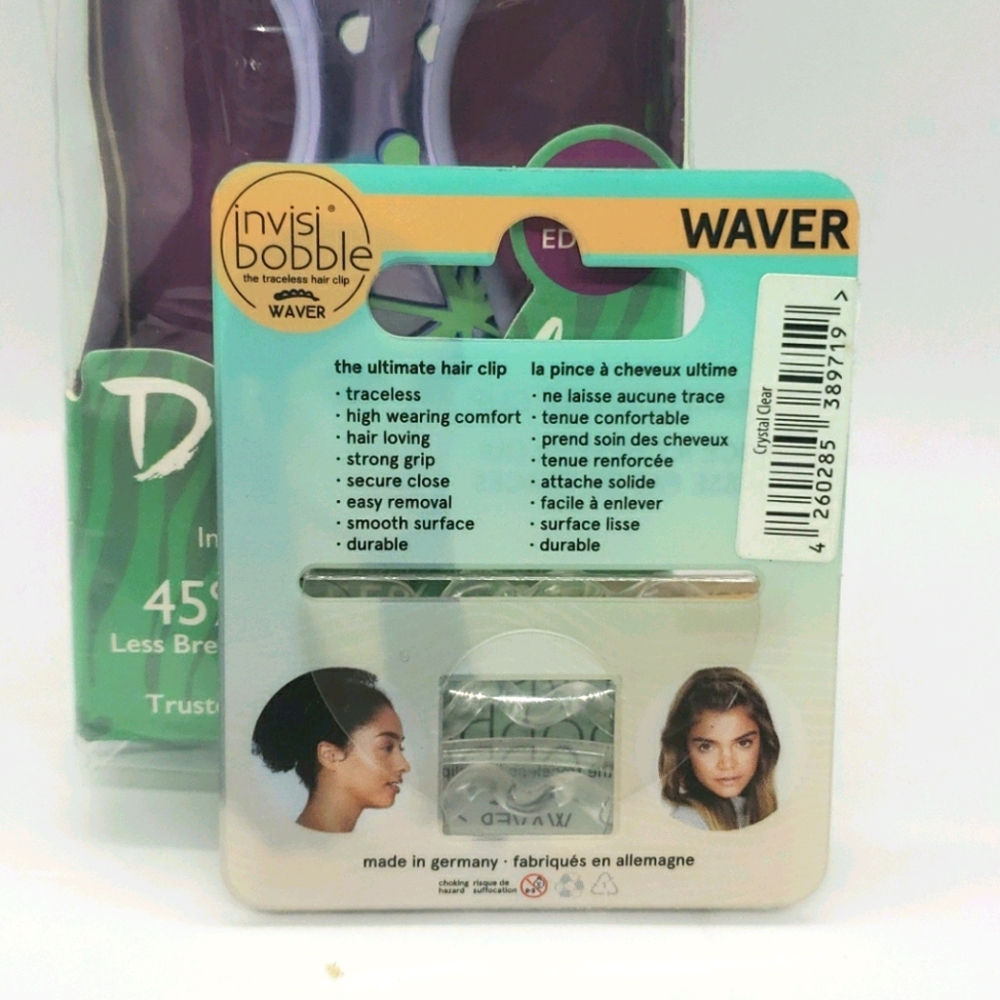 Hair Grooming Bundle Mini Wet Brush and InvisiBobble Hair Ties